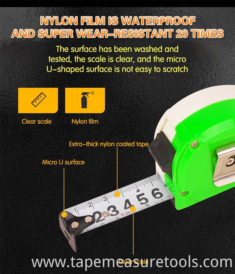 Factory wholesale custom 5m thick nylon waterproof wear-resistant metal tape measure